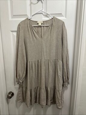 Cynthia Rowley Neutral Light Taupe Tunic Top